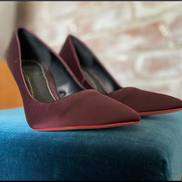 Zara Maroon and Red Heels - Picture 2 of 4
